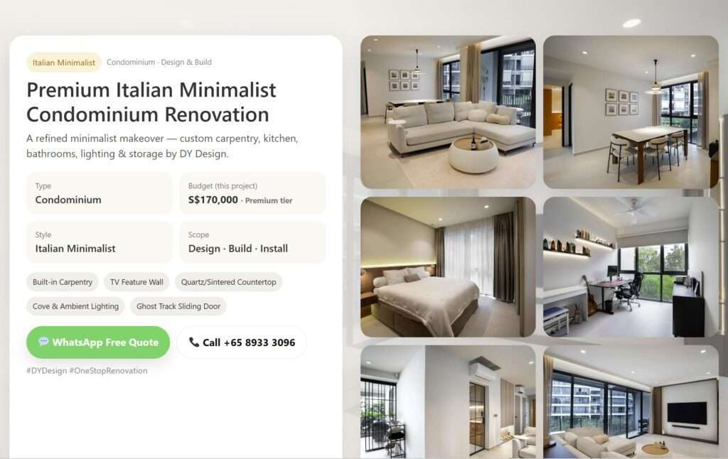 Condominium Renovation Singapore | Italian Minimalist by DY Design Condominium Renovation Singapore S$170K Italian Minimalist Home by DY Design