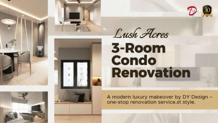DY DESIGN · Lush Acres 3-Room Condo Renovation Singapore